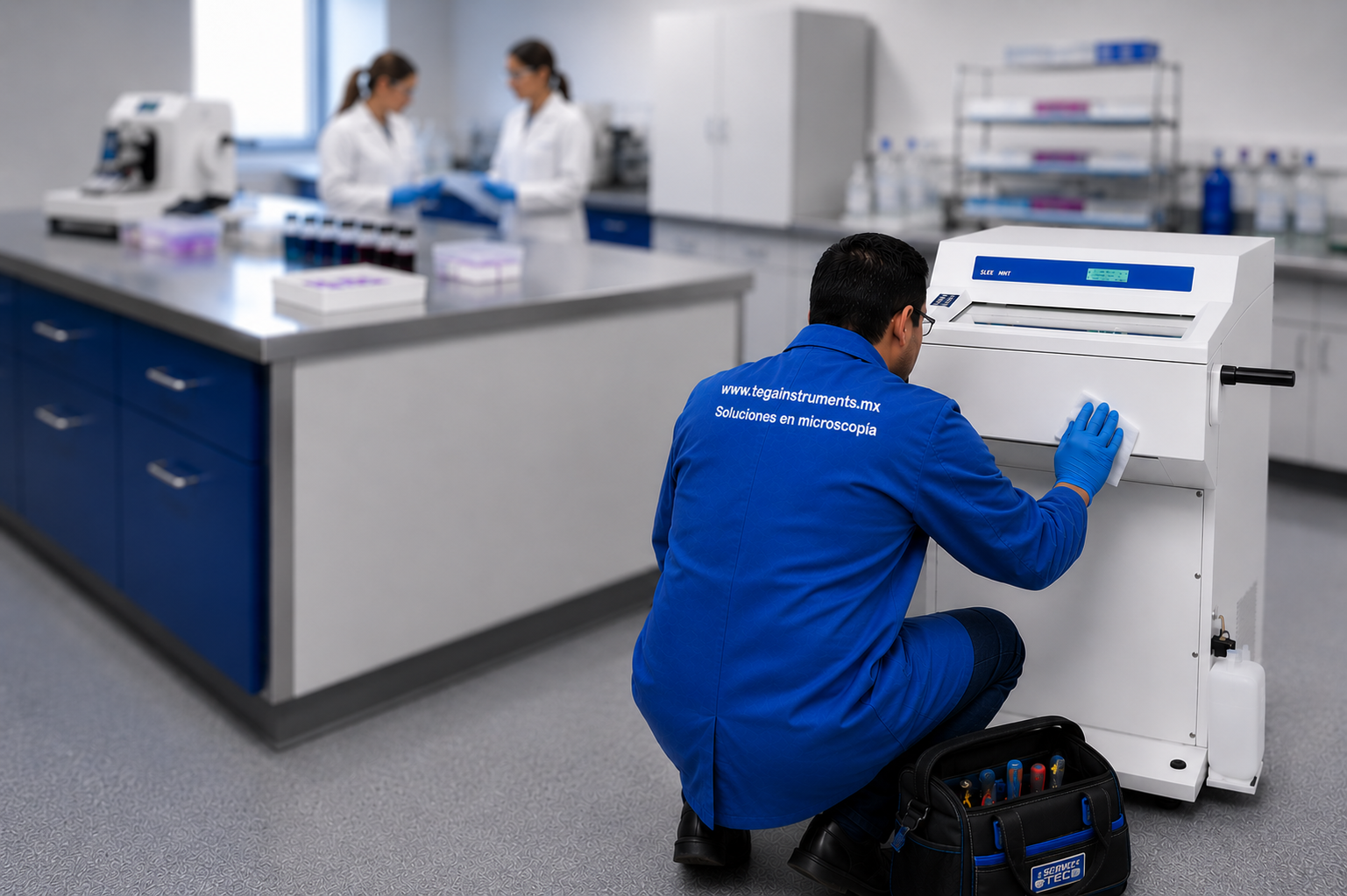 Microscopio ZEISS desarmado en servicio t&eacute;cnico